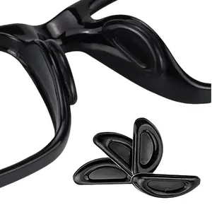 Coussinets nasaux antidérapants en silicone pour lunettes Coussinets nasaux transparents pour lunettes de soleil Doux et confortable en forme de rainure