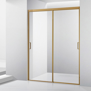 Cabine de <span class=keywords><strong>douche</strong></span> hôtel <span class=keywords><strong>sur</strong></span> <span class=keywords><strong>mesure</strong></span> Porte coulissante à double battant Porte de <span class=keywords><strong>douche</strong></span> en <span class=keywords><strong>verre</strong></span> noire - Product Image 3