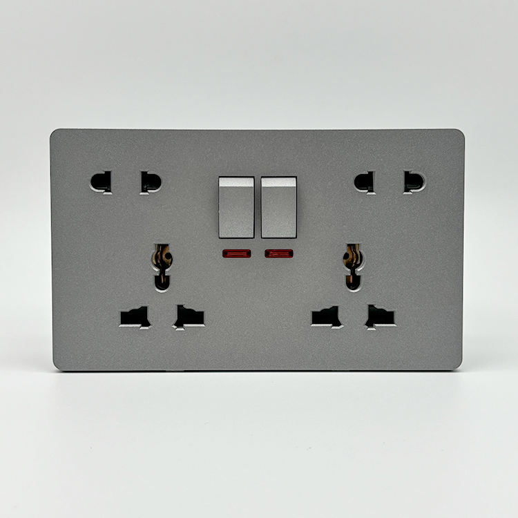 High Quality Double Switch Multi Plug and 16A Wall Socket With Switch Outlet Electric Light Switch Home Kitchen