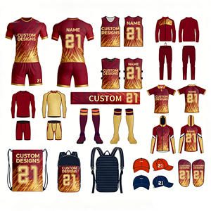 Комплект футбольной формы на заказ (OEM/ODM): футболка, полный комплект для команды, высококачественная сублимационная печать, ретро-дизайн, Ropa De Futbol - Product Image 1