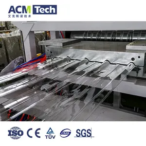 Schlussverkauf transparente PC-PET-Transparente Fliesene gewelltes Dachblech-Herstellungsmaschine Produktionslinie