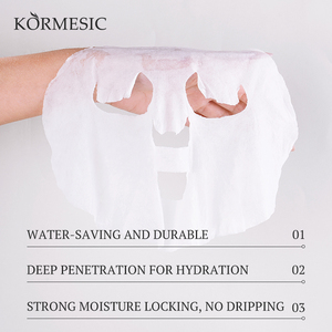 KORMESIC - Paquete de 20 Mascarillas Faciales Orgánicas de Compresión, de Algodón Suave, Cuidado de la Piel Coreano, Mascarilla Corporal Ahorradora de Agua - Product Image 4