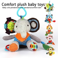 Éléphant Lion Renard Singe Chien Animal En Peluche Jouets Nouveau-Né Bébé Hochets Et Jouets De Dentition Pour Lit Siège De Voiture Poussette