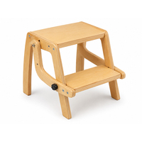 Tabouret pliant pour enfants 2-en-1 convertible en bois, chaise pliable pour cuisine et salle de bain, fournisseurs OEM/ODM