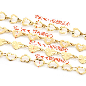 Collier en chaîne en acier inoxydable en forme de cœur, unisexe, à porter au quotidien, accessoire de bijouterie H1557 - Product Image 2