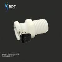 Raccord rapide à déconnexion rapide 1/8 NPT femelle, vanne en ligne, raccord de tuyau en plastique, connecteur fileté air/eau