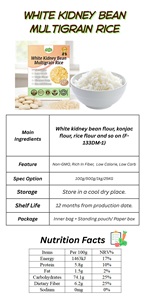 Meilleur prix pour le <span class=keywords><strong>riz</strong></span> instantané Shirataki personnalisé avec des haricots blancs, prêt à manger en 15-20 minutes, 1 kg, aliment santé à faible IG - Product Image 6