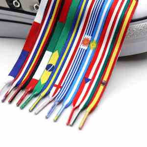 Cordones Planos de Poliéster de 8mm de Ancho con Diseño de Bandera, Cordones Impresos, Venta Directa de Fábrica YS Sports - Product Image 2