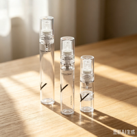 Flacon pompe airless sous vide en PP, modèle 802, 5ml, 10ml, 15ml, avec logo personnalisé, pour soins de la peau et cosmétiques de luxe, directement de l'usine.