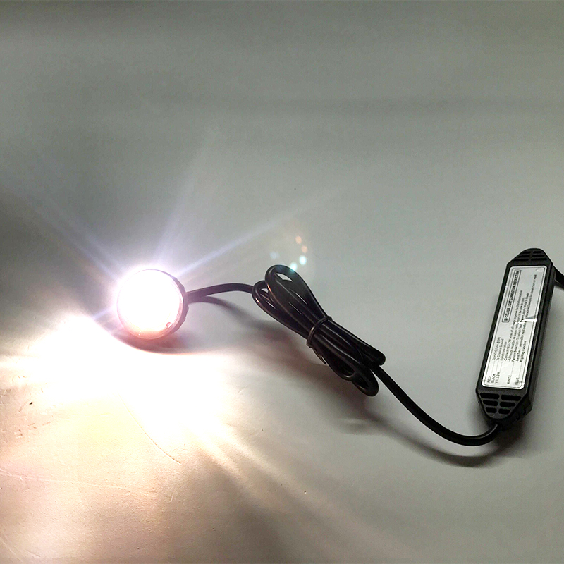 Curved lens mini led vehicle surface mount led hideaway strobe light
