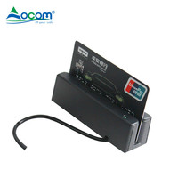 Mini lecteur de carte à bande magnétique OM 90mm Interface personnalisée de lecture 3 pistes avec buzzer