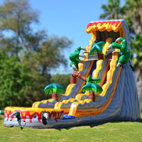 Toboggan aquatique gonflable commercial sur le thème du soleil, aire de jeux pour enfants, toboggan pour enfants, toboggan aquatique gonflable extérieur pour la cour