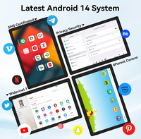 Tablette Android 14 OEM 10 pouces, 16 Go de RAM, 1 To, batterie 6800 mAh, Wi-Fi 4G/5G, étui, clavier, processeur Octa Core MTK pour entreprise