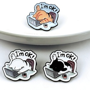 Épingles de collection en alliage de zinc plaqué, style <span class=keywords><strong>anime</strong></span> mignon, émail souple, thème animalier, pour les amoureux des animaux, vente en gros, écologiques - Product Image 4
