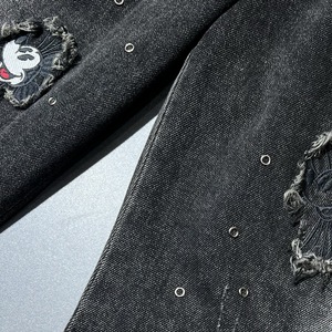 F076/Trendiges Marken-Design Baumwoll-Jeans-Kleidungsset für Damen, Herbst-Neuheit, Einfarbiges Muster, Stilvolles Outfit für Street Fashion - Product Image 2