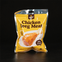 Sac sous vide avec impression personnalisée finition brillante sac en mylar de qualité alimentaire étanche à l'humidité et anti-corrosion pour viande de cuisse de poulet