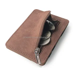 Best Selling Zipper Slim Card Holder Magic Wallet Minimalist Rfid Blocking Pu Leather Magic Wallet For Men