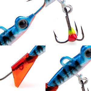 SUPERIORFISHING Équilibreur Pêche en mer Glace Matériel de montage de mouches Leurres bioniques Truite Plastique Glow Tip Up Ice Triple Hook - Product Image 4
