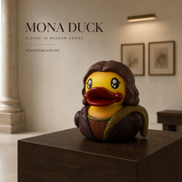 B.DUCK Série Musée Mona Duck, Figurine Miniature en PVC Vinyle, Figurine d'Action, Jouet Canard en Caoutchouc, Boîte Mystère, Personnalisation OEM