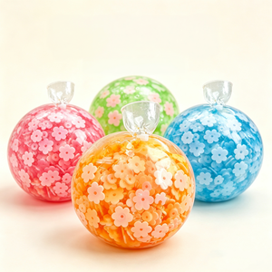 Balle de décompression en forme de fleur colorée, douce et confortable, en TPR, 6 cm, à rebond lent, pour le bureau et l'apprentissage, vente en gros - Product Image 1