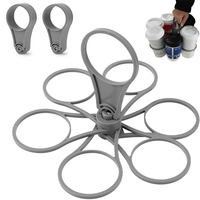 Porte-gobelets pliable pour 6 gobelets, support de transport manuel pour café à emporter, porte-boissons pour bière et autres boissons