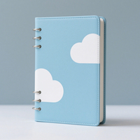 A5 A6 PU hojas sueltas cuaderno planificador carpeta Macaron planificador Manual Ledger Lychee patrón 6 anillos regalos para niños