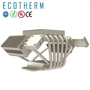 Ecotherm luz led dissipador de calor, tubo de cobre de refrigeração de alumínio, tubo de calor dissipador de calor de alta performance 1000w