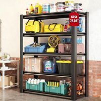 Étagère métallique de garage sans boulons, rayonnage en acier léger, étagère de rangement en acier personnalisée, étagères utilitaires en métal
