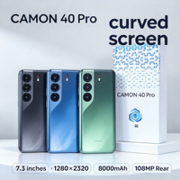 Smartphone 5G mondial débloqué Camon 40 Pro TECHNO à écran incurvé, 16 Go + 256 Go, batterie 8000 mAh, livraison gratuite - Vente en gros