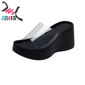 Sandalias de Plataforma con Tiras Transparentes para Mujer, Sandalias de Verano con Tacón Alto y Suela Gruesa, Pantuflas de Playa, Novedad 2026, Casuales para Exteriores - Product Image 5