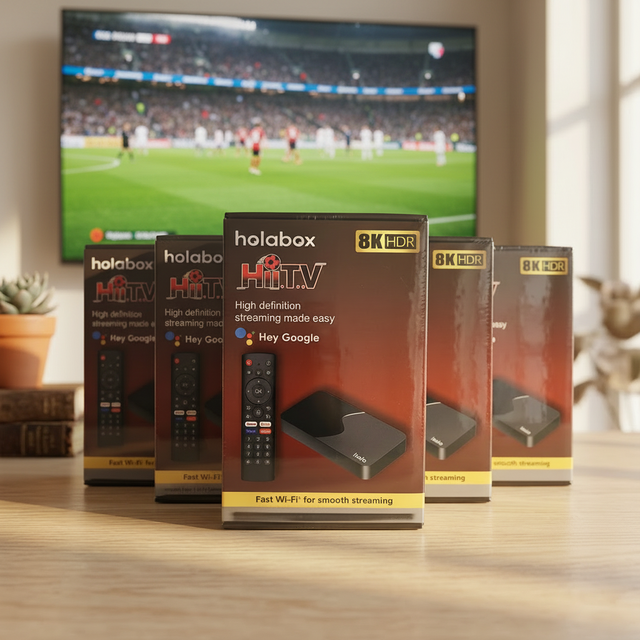 1Year Warranty | Hola HiiTV 8K HDR Streaming IP-TV Media Player Strong WIFI6 BT Voice Remote 4G/32G Lemon TV Stalker Android 15