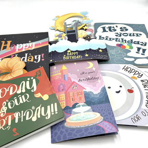 Conception unique Offre Spéciale 3D Pop Up Paper Popup Mignon Animal Joyeux <span class=keywords><strong>Anniversaire</strong></span> Fête Cadeau De Voeux 3d cartes de voeux - Product Image 2