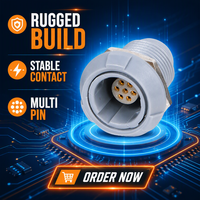 Connecteur circulaire Push-Pull BEXKOM PPAG Série P, 26 broches, 26 cœurs, prise droite, laiton plaqué or, boîtier PC, qualité médicale, faible coût