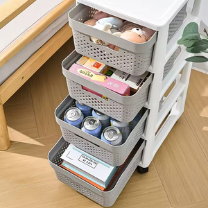 Carrello Portaoggetti in Plastica Resistente con Cassetti Multipli e Ruote per Casa e Ufficio - Product Image 3