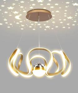 Hiện đại Scandinavian tối giản dẫn vòng đèn chùm vàng bầu trời sao Ba Quả bóng ánh sáng mặt dây chuyền đèn - Product Image 2