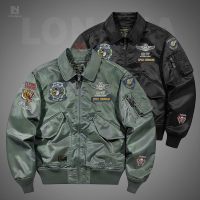 Blouson Bomber Homme Personnalisé de Haute Qualité, Brodé Vintage, Col Rabattu, Robuste, Chaleur Printanière, Style Urbain