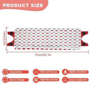 Nouveau tampon de vadrouille en microfibre lavable en Offre Spéciale pour vadrouille Viledas XL 51*14cm Viledas Pads - Product Image 2