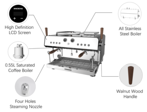 Máquina de Café Profesional de Doble Grupo, Equipo Manual para <span class=keywords><strong>Espresso</strong></span> y Latte, Acabado en Acero Inoxidable para <span class=keywords><strong>Restaurante</strong></span> - Product Image 4