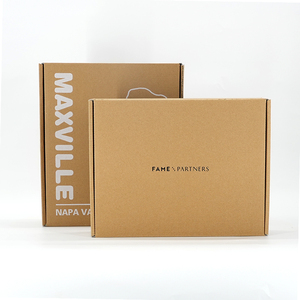 กล่องบรรจุภัณฑ์กระดาษคราฟท์กล่องกระดาษลูกฟูกสีขาวโลโก้กล่องไปรษณีย์ - Product Image 3
