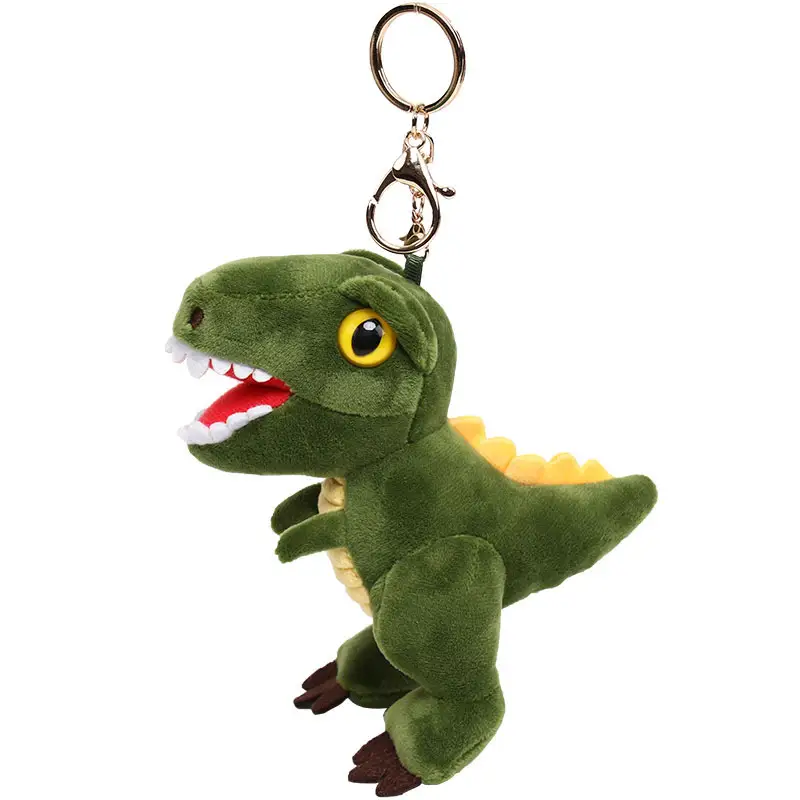 Fournisseur de jouets en gros pendentif en peluche dinosaure créatif poupée pendentif mode jouets en peluche animaux personnalisés dinosaure porte-clés doux