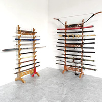 Épée Présentoir Épées Rack Arme Stand 5-12 Niveau Debout Affichage Arme Flûte Racks Arts Martiaux Épée Stand