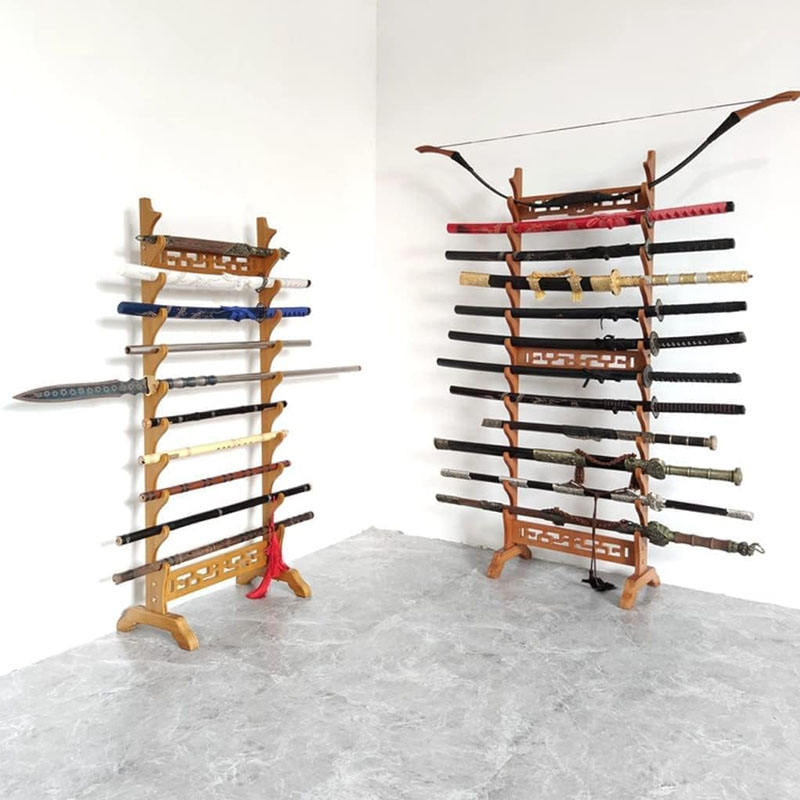 Sword Keeping Rack Sword Display Holder - 5-12 Tier Floor Standing Rack for Katana ...