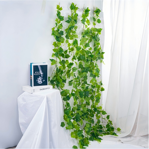 Guirlande <span class=keywords><strong>de</strong></span> <span class=keywords><strong>vigne</strong></span> artificielle <span class=keywords><strong>de</strong></span> 180 cm, réaliste, avec des veines et des tiges, pour <span class=keywords><strong>la</strong></span> décoration murale et <span class=keywords><strong>la</strong></span> verdure intérieure - Product Image 6