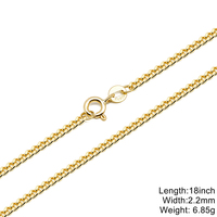 Collar de Oro Real Au585 de Alta Calidad, Cadena de Oro Puro de 14K, Joyería al por Mayor, Collar de Cadena Tipo Clip
