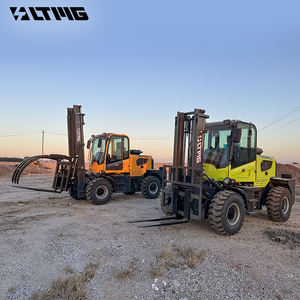 Carretilla elevadora todo terreno 3 TON 3000kg 4WD LTR30 articulada trasera con abrazadera de madera tracción en las cuatro ruedas todoterreno - Product Image 5