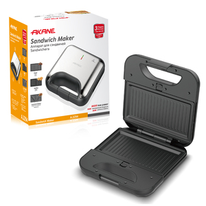 AKANE 800W <span class=keywords><strong>Sandwichera</strong></span> A.2294 <span class=keywords><strong>Sandwichera</strong></span> Recubrimiento antiadherente Calefacción de doble cara Calor uniforme Diseño de limpieza fácil - Product Image 2