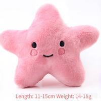 Jouet en peluche sonore pour chien et chat, en forme d'étoile de mer souriante, motif dessin animé, très populaire