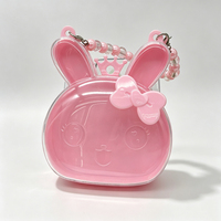 Boîte à sac à main en plastique DIY mignonne et écologique pour filles, cosmétiques, perles, bijoux, boucles d'oreilles, bagues, accessoires pour enfants, emballage imprimé UV