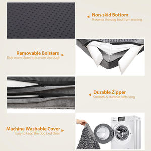 Cama ortopédica lavable a prueba de masticación directa de fábrica para mascotas, sofá calmante para perros de felpa para perros de raza gigante - Product Image 4