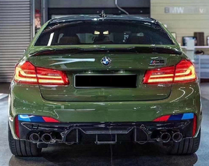 Kit de carrosserie en fibre de carbone sèche M5 F90 Diffuseur de lèvre de pare-chocs arrière pour BMW M5 F90 2017 + Kit de carrosserie style MP - Product Image 6